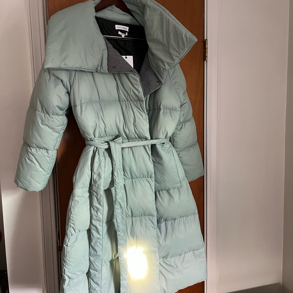 NATIVE YOUTH winter long puffer with belt